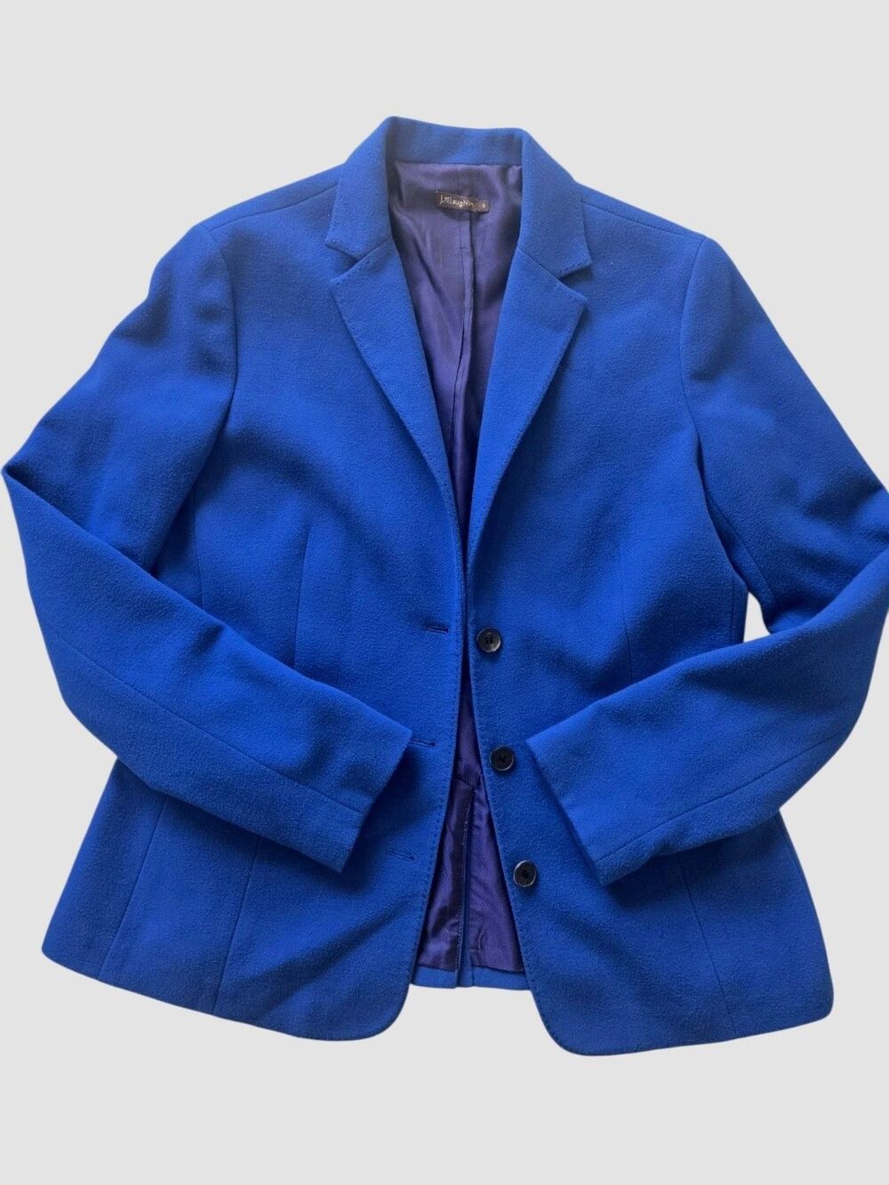 J McLaughlin Scuba Knit Blue Blazer Women's Workwear Office Sz 8